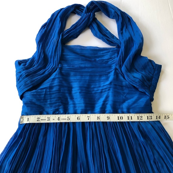 NWOT BB Dakota Chiffon Evening Cocktail Dress Royal Blue never worn size 6 - Picture 12 of 16